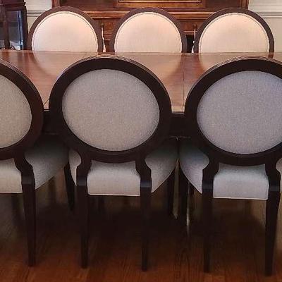 Ethan Allen Dining Room Table With Eight Chairs