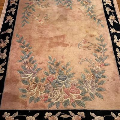 6’ X 9’ Floral Area Rug In Pink