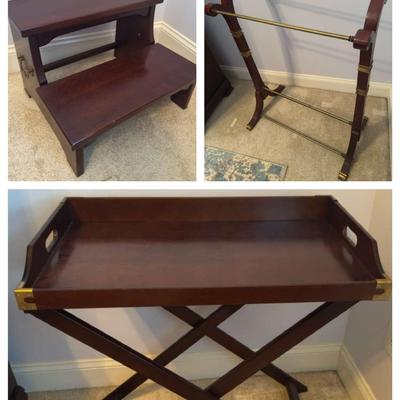 Wooden Bed Steps, Wooden Blanket Rack & More Featuring The Bombay Company