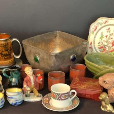 Mixed Variety Of Decor Including Lefton Figurine