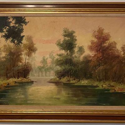 Signed Oil Painting By Mancini