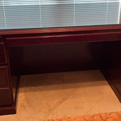 Dark Wood Office Desk