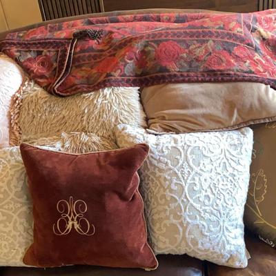 Decorative Pillows & Throw Including Ethan Allen 