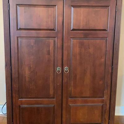 Dark Wood Entertainment Cabinet