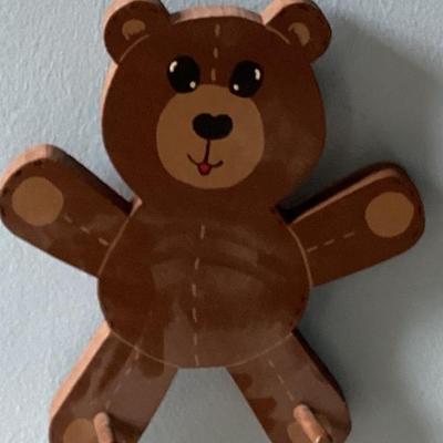 Sale Photo Thumbnail #97: Wall art wooden teddy bear