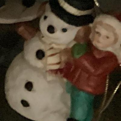 Sale Photo Thumbnail #69: Snowman and girl figurine