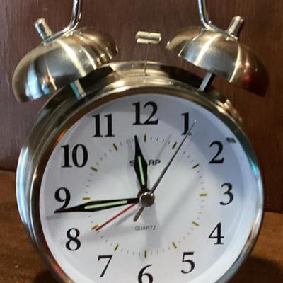 Sale Photo Thumbnail #101: Two bell alarm clock