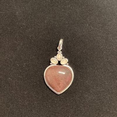 Sale Photo Thumbnail #22: Stone Pendant in Silver Setting