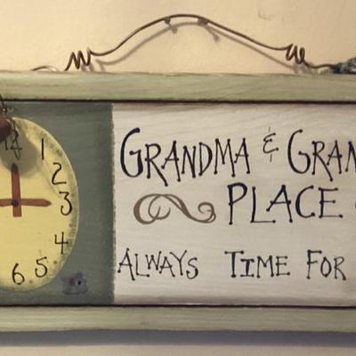 Sale Photo Thumbnail #80: Wall art grandpa and grandma s place clock