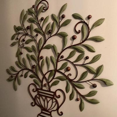 Sale Photo Thumbnail #77: Wall art canvas green leaves in urn