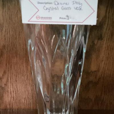 Italian crystal glass vase