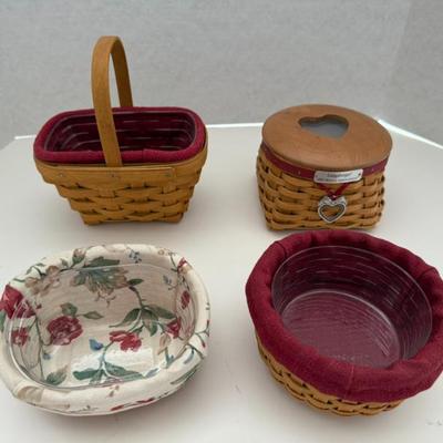 Lot (4) Longaberger Hostess Appreciation Baskets - One Signed By "Mary Longaberger" 2004 & 2005