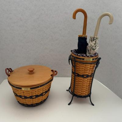 Lot (2) Longaberger Collector's Club Mini Baskets- 2002 & 2003-2004