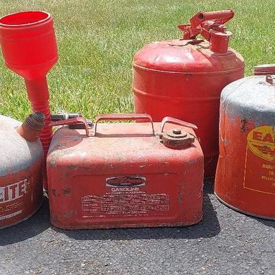 Vintage Metal Gasoline Cans