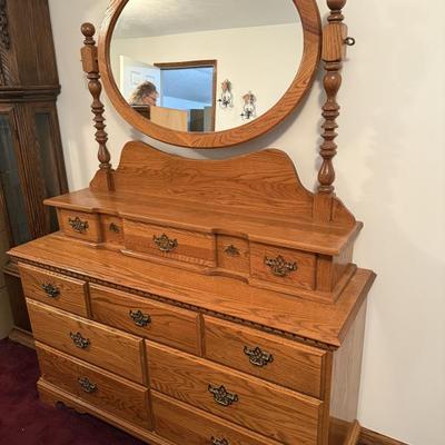 Vintage Oak Bedroom Set