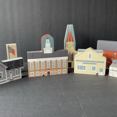Fairfax Virginia Decorative Flat Wooden Houses by The Cat's Meow