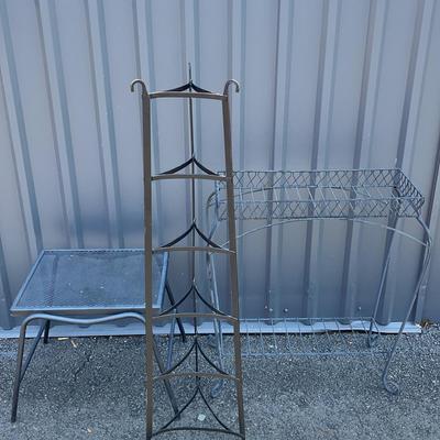 Black Metal Trio of Patio Furniture