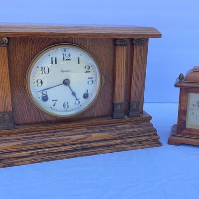 Pair of Wooden Clocks