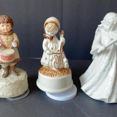 Trio of Figurine Music Boxes
