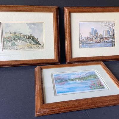 Set of Three B. Mellblom Watercolor Prints