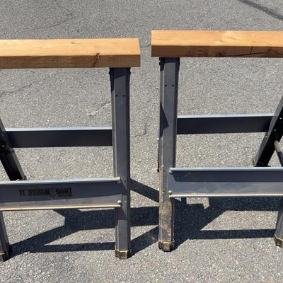 Pair of Iron Horse II Folding Sawhorses