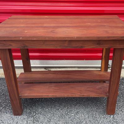 Shaker Style Dark Wood End Table
