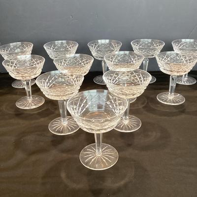 12 Waterford Crystal Champagne Glasses 