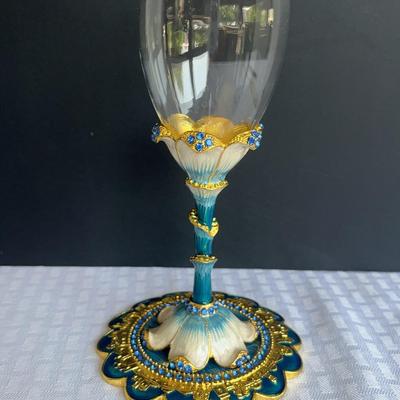 Kiddush Wine Goblet And Gold Plate