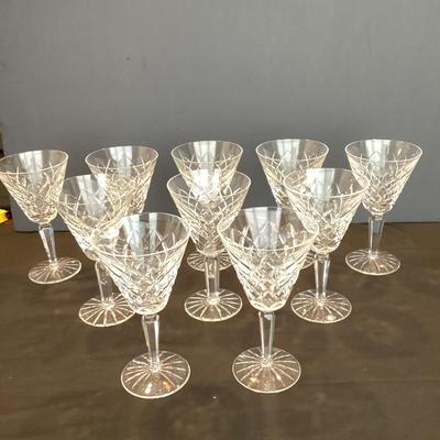 Ten Waterford Water Goblets 