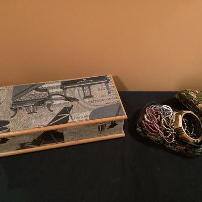 Tapestry Box & Art Deco Jewelry Box