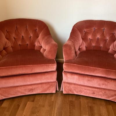 Pair of Ethan Allen Upholstered Armchairs