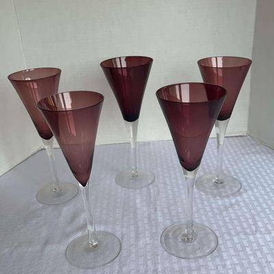 Amethyst Martini Glasses