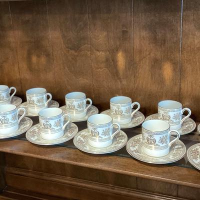 Wedgewood Demitase Cups & Saucers (12)