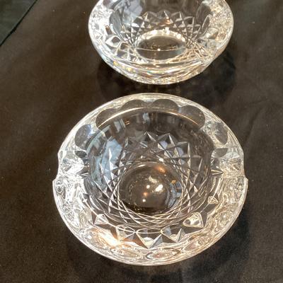 Two Crystal Ashtrays