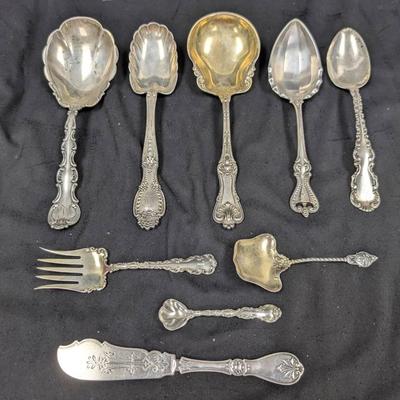 Vintage Sterling & Coin Silver Serving Flatware