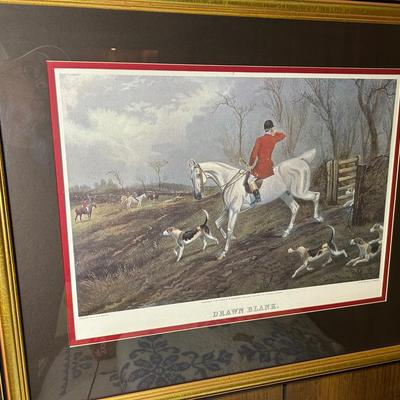 TNH Walsh Fox Hunting Engraving “Drawn Blank”