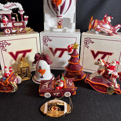 Collection Of Virginia Tech Hokie Ornaments 