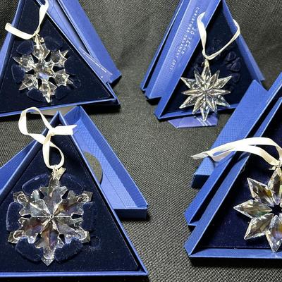 Swarovski Crystal Annual Christmas Ornaments 2010-2011-2012-2013