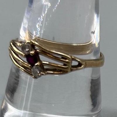 14k Gold And Colored Stone Ring