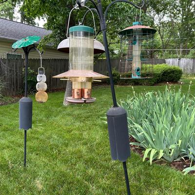 Several Bird Feeders W/ Cast Iron Hooks 