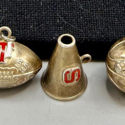 Vintage Sterling T.J. Sports Charms 
