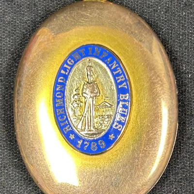 Confederate 1st. VA Richmond Light Infantry Blues Locket.