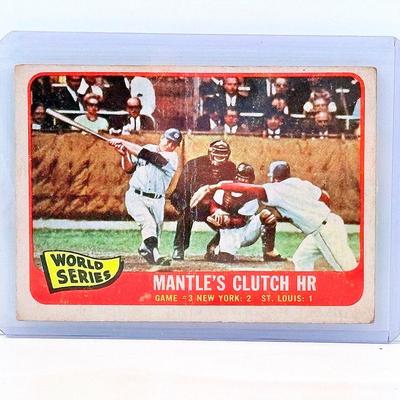 1965 Topps Mantles Clutch HR World Series Game 3 Baseball Card #134