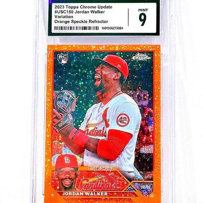 2023 Topps Chrome Update Jordan Walker Orange Speckle /25 CGC 9