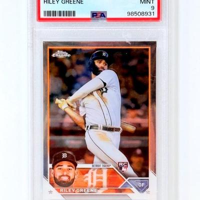 2023 Topps Chrome Riley Greene Rookie #182 - PSA 9 (MINT) 