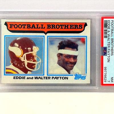 1982 Topps “Football Brothers” – Eddie & Walter Payton – PSA 7