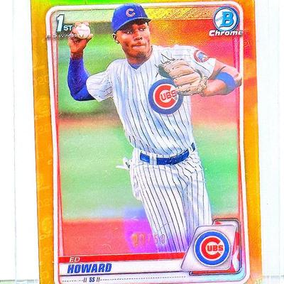2020 Bowman Chrome Ed Howard Gold Refractor /50 – 1st Bowman
