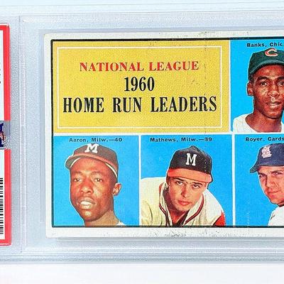 1961 Topps NL Home Run Leaders #43 PSA 4 VG-EX – $25 Reserve