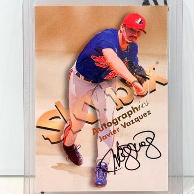 1999 SkyBox Autographics Javier Vazquez Auto – Expos