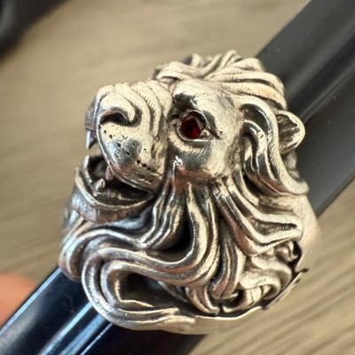Men’s Knight Rider Silver Ring, size 12.5 